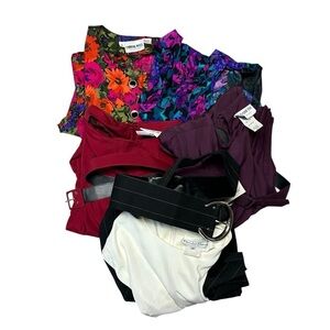 VINTAGE MODEST DRESS BUNDLE 10–14 FLORAL STRIPED BUTTON DOWN ELEGANT 90s STYLE